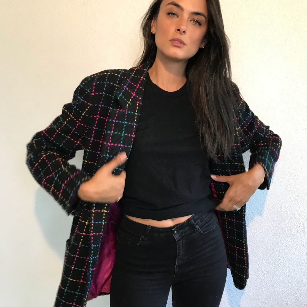 Vintage multicolor stitch blazer